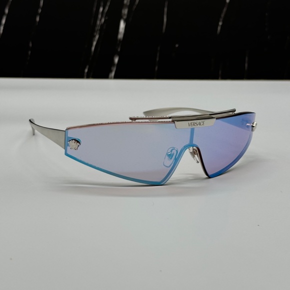 NEW VE2265 100011 VERSACE MOD 2265 1000/11 SILVER VE2265 1000/11 SUNGLASSES - Picture 11 of 16